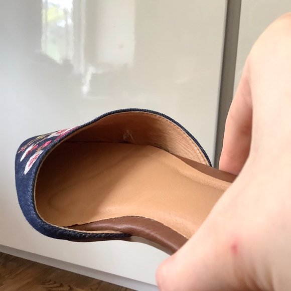 Rampage corinna floral denim pointed sandal flats - Picture 8 of 10